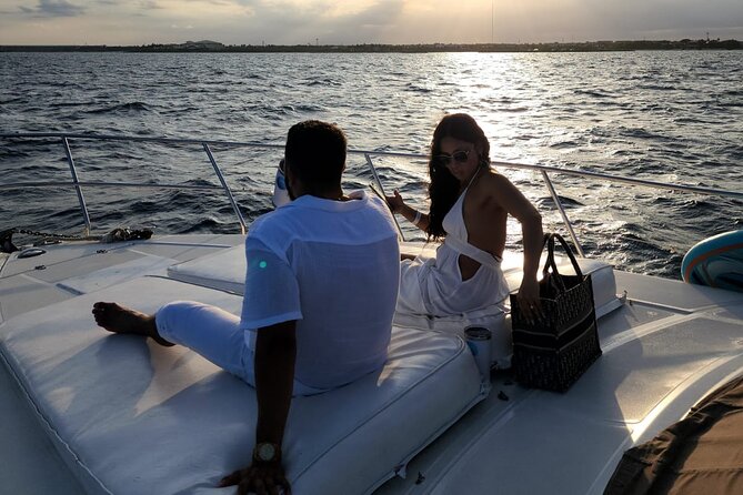 2 Hour Sunset - 47' Azimut, Tulum, Playa del Carmen, Riviera Maya - The party setup: lunch, unlimited drinks, and karaoke on a yacht
