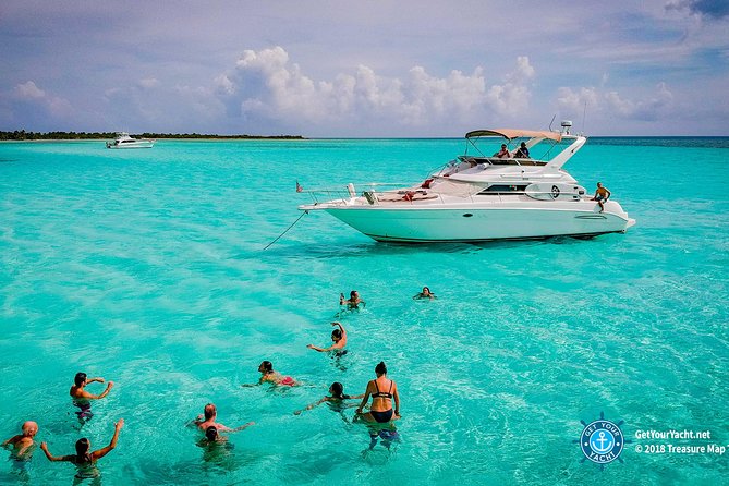 3 Hour Xpu-Ha - 51' Sea Ray Tulum, Playa del Carmen, Riviera Maya - Arriving at Xpu-Ha: Anchor Time, Safety Briefing, and Easy Water Fun