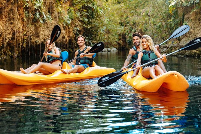 4-in-1 Cenote Tour Guided Experience with Breakfast, Lunch & Wine - Lu’um (Earth) cenote: the assisted rappel into a cave-like space