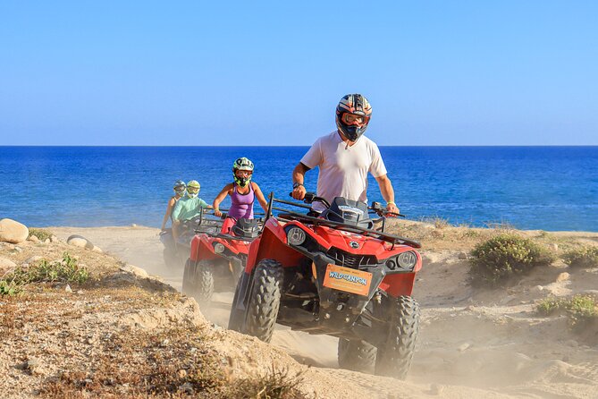 ATV Off-Road Experience: Cross the Wooden Bridge, Feel the Thrill - Practice circuit first, then desert and beach