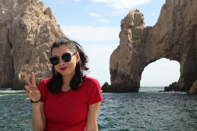 Cabo San Lucas Arc Group Tour in Glass Bottom Boat - Cabo San Lucas from the water, a short glass-bottom hit