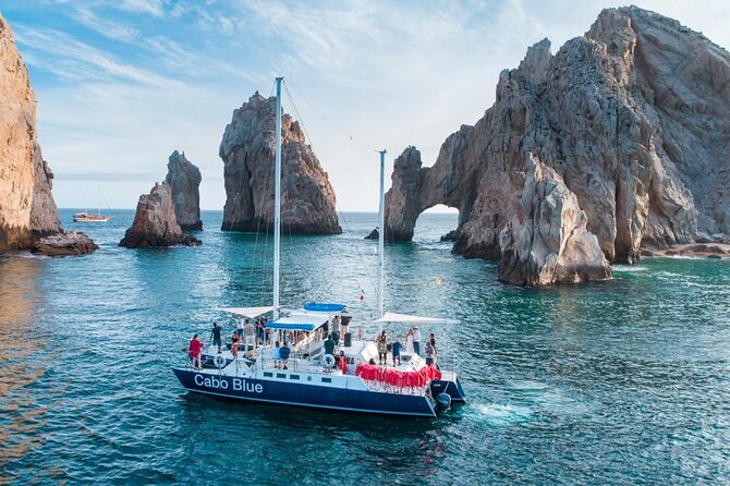Cabo San Lucas Sunset Cruise with Open Bar and Snacks - The Cabo coast stops: El Arco, Lovers Beach, and the sea lion area