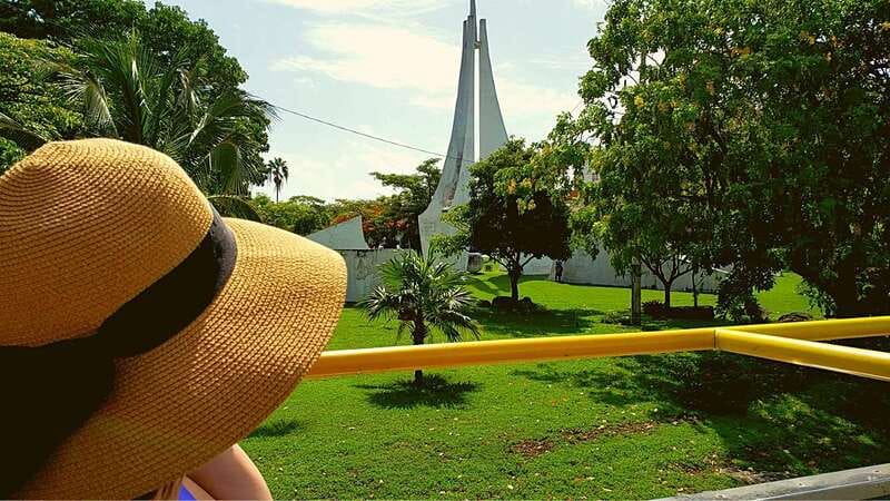 Cancun: Guided City Tour with Shopping by Double Decker Bus - El Meco Archaeological Site, a Mayan Stop Right in the City