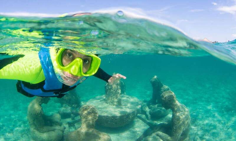 Cancun: Snorkeling Tour at MUSA The Underwater Museum - From Aquaworld to Isla Mujeres Bay: how the day starts