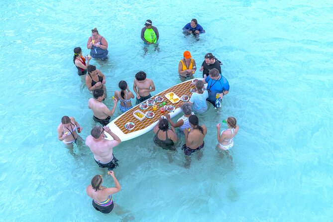Catamaran Snorkel Adventure to El Cielo and The Money Bar Beach - Playa El Cielo sandbar and The Money Bar facilities: the part most people remember
