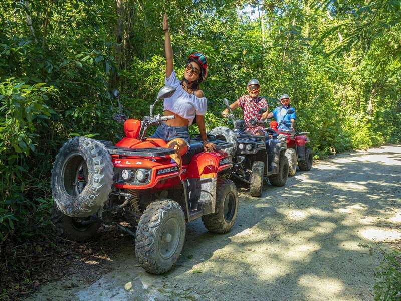 cozumel: ATV adventure with caverns, ruins with transfer - 80 minutes on ATVs through Cozumel jungle trails