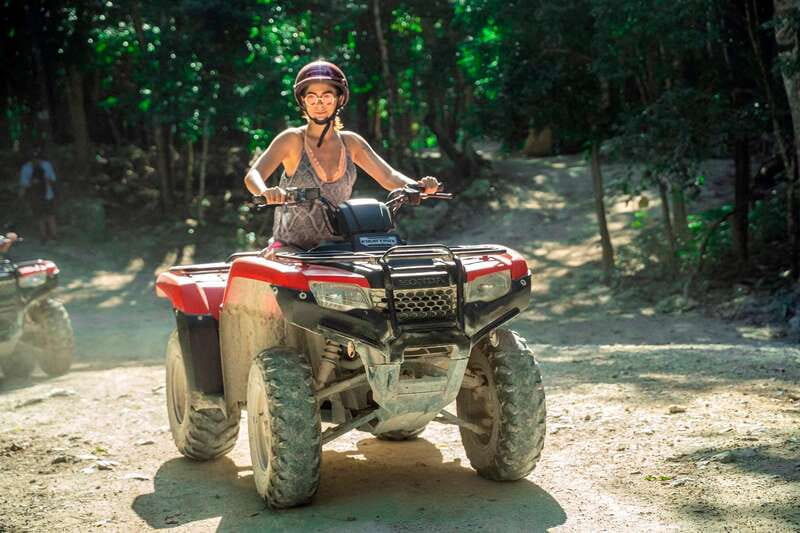 Cozumel: ATV Ride to Jade Cavern, Beach Club Access & Lunch - The ATV Honda 250 ride through Cozumel jungle to Jade Cavern