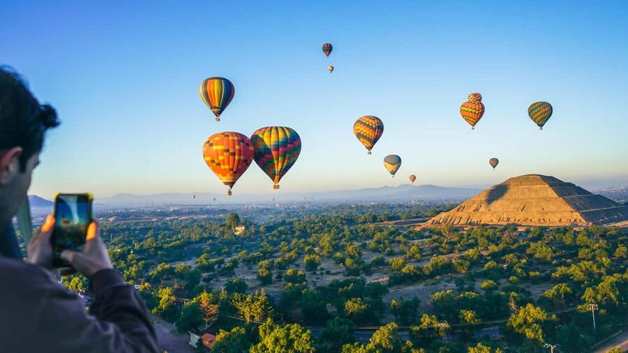 From CDMX: Teotihuacan Hot Air Balloon Ride & Optional Tours - The hot air balloon flight: what you’ll see and how it feels
