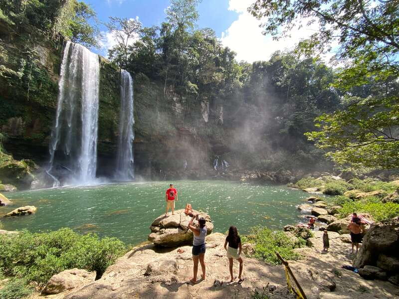 From Palenque: Waterfalls Misol-ha y Agua Azul. - The Day’s Backbone: Pickup at 12:00 and Return at 19:00