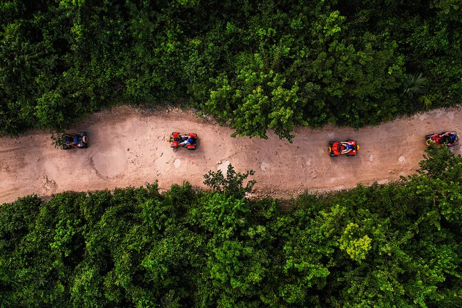 From Playa del Carmen ATV Adventure with Ziplines, Cenote - Getting to the Eco Park: pickup, ride time, and small-group flow
