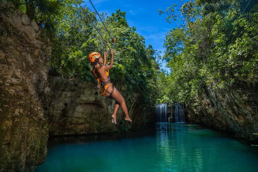 From Playa del Carmen: Xplor Park Admission, Full Day - Zip lines through the jungle canopy, from cave to cave