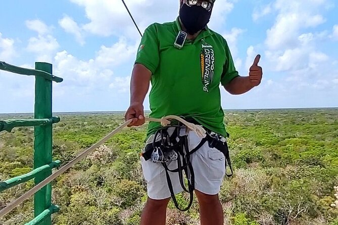 Half-day Adventure: Cenote + Ziplining + ATV Tour - Zipline circuit over the trees: safety, height, and the long run moment
