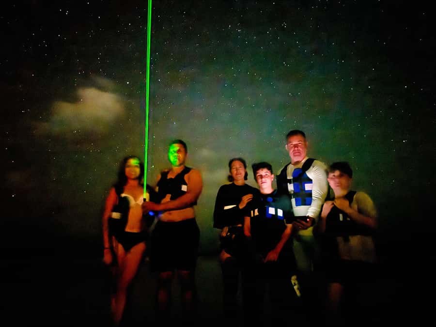 Holbox: Bioluminescence by Kayak and Stargazing. - The 2-hour rhythm: pickup, transfers, paddle out, sandbar, swim