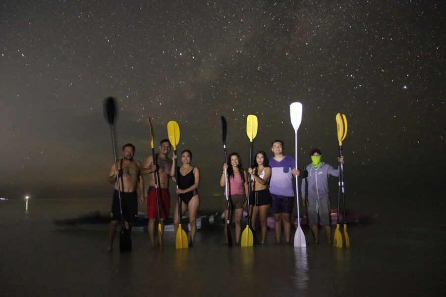 Holbox: Stars and Bioluminescent Marine Life Kayaking Tour - Getting to the water: downtown pickup and a short golf-cart ride
