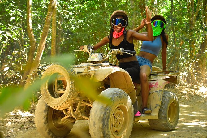 Horseback Riding plus ATV, Cenote, Ziplines, and Lunch - ATV challenge in the jungle roads: fun, bumpy, and not for speedsters