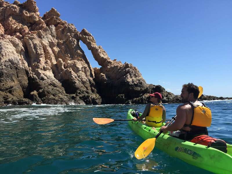Los Cabos: Kayaking and Snorkeling in Two Pristine Bays - Chileno Bay snorkeling and the beach reset with blanket and umbrella