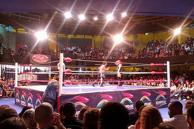 Lucha Libre wrestling show, tacos and beer with artist - Stop 1 at Mercado De Artesanias La Ciudadela: tacos, mezcal or beer, and a quick rules lesson