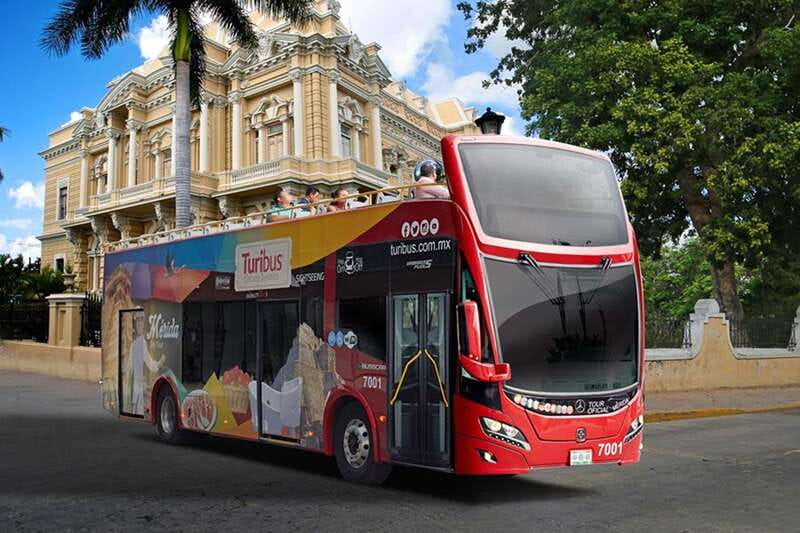 Mérida: Panoramic Sightseeing Tour Bus Ticket with 2 Routes - Meeting at Calle 60 x 61: how to spot the right bus fast