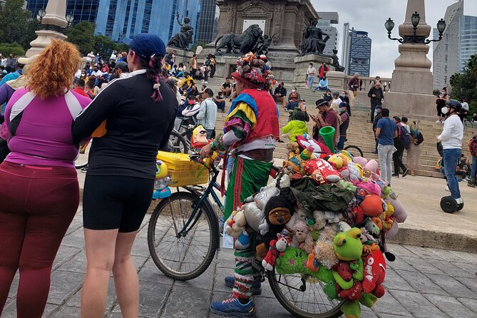 Mexico City E-Bike Tour with a taco and churros stop - Alameda Central and Palacio de Bellas Artes From the Outside, With Context On Board