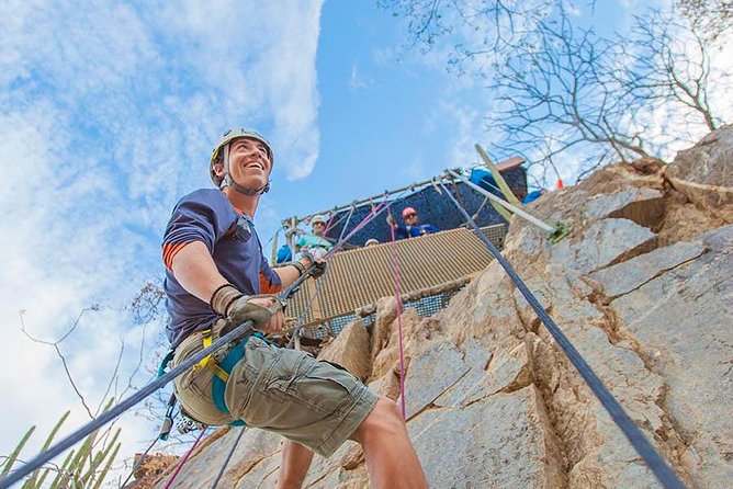 Outdoor Ziplining and UTV Adventure from Los Cabos - The zip line course in Boca de Sierra: bridges, scrambling, rappel, and a long finale