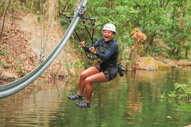 Outdoor Ziplining, Waterfalls & Speed boat in Puerto Vallarta - Water slides and river fun: your chance to cool off and keep moving