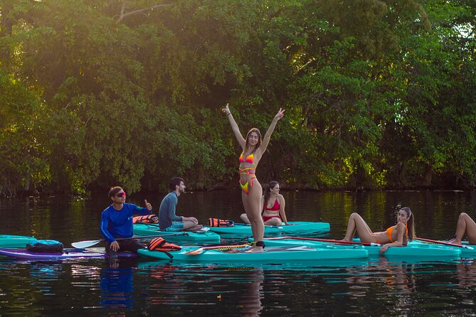 Paddleboarding and/or kayaking tour at sunrise in the lagoon of Bacalar - Guides Who Actually Help You Enjoy It