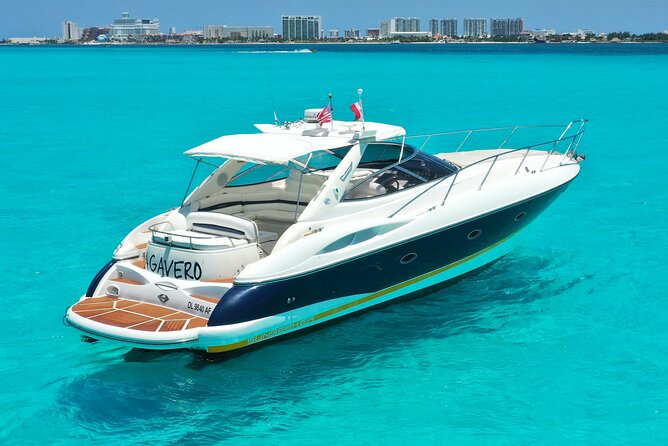 Private Premium Yacht 46FT Rental in Cancún - Snorkeling stops at coral reef or a sunken ship, and seasickness reality