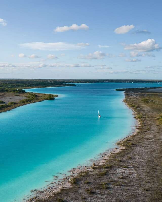 Sailboat tour in the seven colors lagoon of Bacalar - Pirate’s Channel Swim and Bird Island Stops