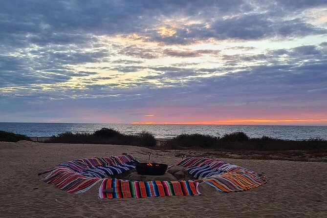 Sunset beach Camel ride with Mexican Buffet and Tequila Tasting - Tequila tasting by the bonfire, the final mood shift