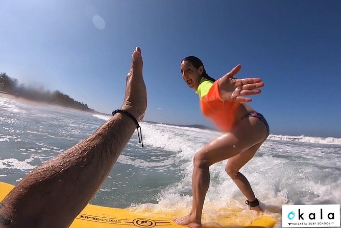 Surf lessons in Puerto Vallarta and Nayarit - Learning the surf steps: warmup, sand practice, then controlled waves