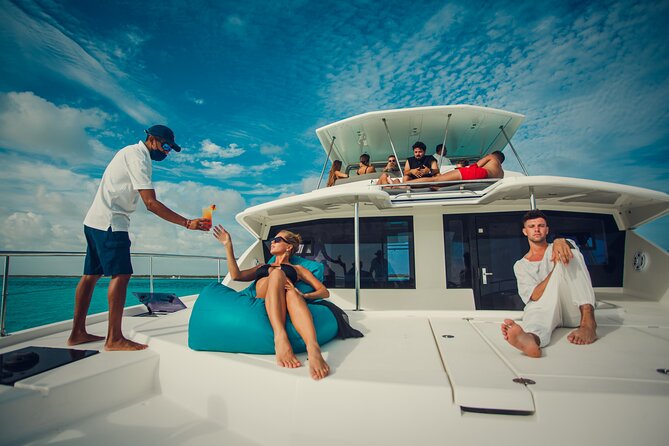 Tulum: Leopard 51′ Yacht with Gourmet Dining & Water Toys - Reef Time, Snorkeling Gear, and Water Toys Included