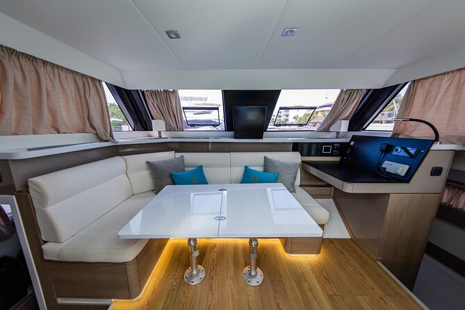 Tulum: Luxury Sail & Snorkel - All Inclusive 34' Catamaran - Snorkeling Gear, Floaties, and Paddleboards Included