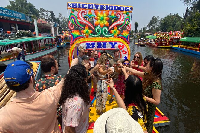 Xochimilco & Mexican Party with Guacamole & Unlimited Drinks - Floating Past the Island of the Dolls Replica